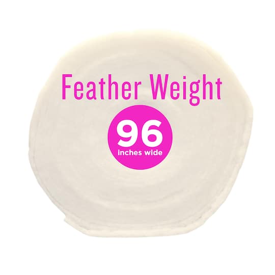 RSF-96-30YR-1 Feather Weight Batting 100 Percent Polyester Roll - White - 96 in. x 30 Yard Roll